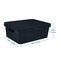 Simplify Storage Tote W/ Lid, 10-7/8 in L x 14-1/2 in W x 10-7/8 in H, Gray, Plastic 25924-CHARCOAL - alternate 3